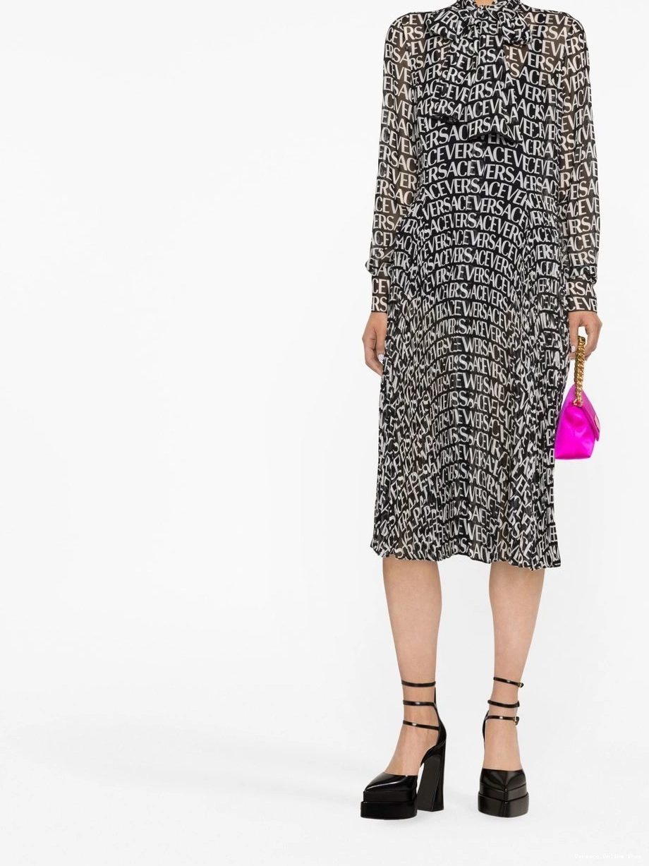 Affordable shirtdress logo-print Women silk Versace 0810